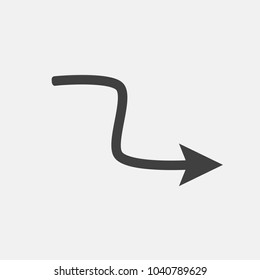curve arrow vector icon