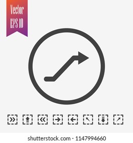 curve arrow vector icon