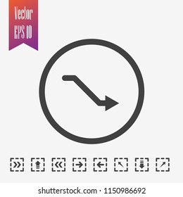 curve arrow vector icon