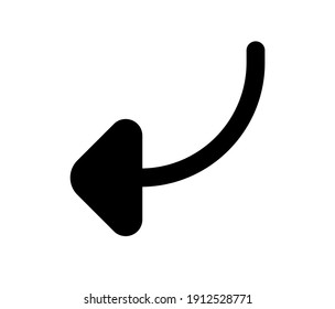 Curve arrow vector icon. Editable stroke. Symbol in Line Art Style for Design, Presentation, Website or Apps Elements. Pixel vector graphics - Vector