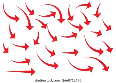 Curve arrows icon, Curved arrows, Arrow sign, Black arrows set on white background