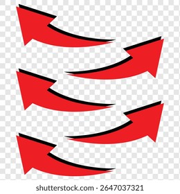  curve arrows icon set. eps 10