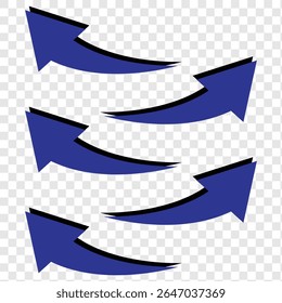  curve arrows icon set. eps 10