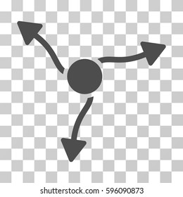Curve Arrows icon. Vector illustration style is flat iconic symbol, gray color, transparent background. Designed for web and software interfaces.