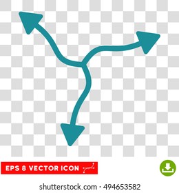 Curve Arrows round icon. Vector EPS illustration style is flat iconic symbol, soft blue color, transparent background.