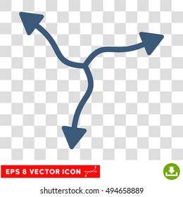 Curve Arrows round icon. Vector EPS illustration style is flat iconic symbol, blue color, transparent background.