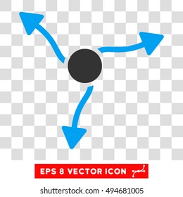 Curve Arrows round icon. Vector EPS illustration style is flat iconic bicolor symbol, blue and gray colors, transparent background.