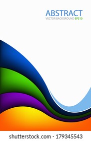 Curve background line colorful vector for text and message modern website design