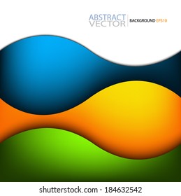 Curve background line colorful vector for text and message modern website design