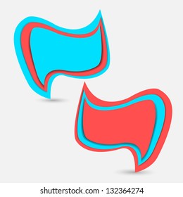 curve banner paper cut