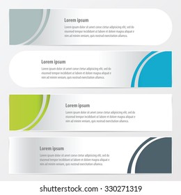 curve banner style   Green, blue, gray color