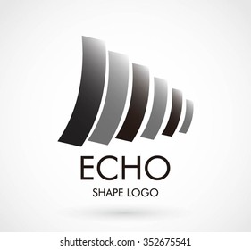 Curve of black squares abstract vector and logo design or template office business icon of company identity symbol concept