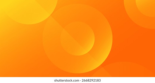 Curve blend orange background with circles.