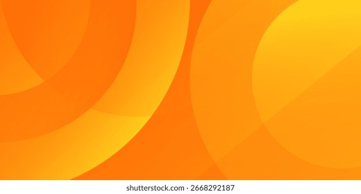 Curva de mezcla de fondo naranja con círculos. Arte simple moderno