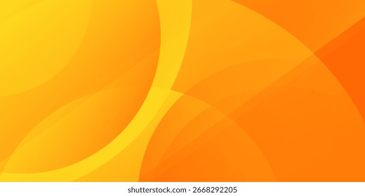 Curve blend orange background with circles. Modern simple