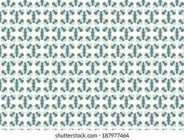 Curve blossom pattern on light yellow background. Abstract and sweet vintage bloom seamless pattern style for design