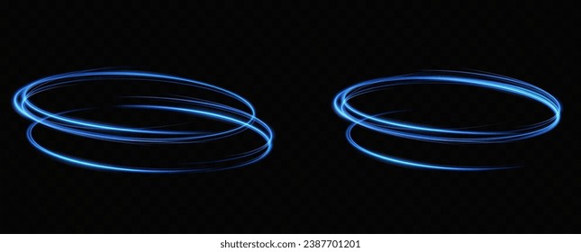 Curve blue line light effect. Smooth holiday light line with lighting effects. Light cool whirlwind. curve light effect	