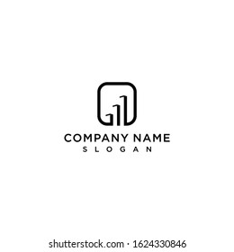 curve and building logo combination