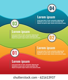 Curve Color Info Graphic Template Vector