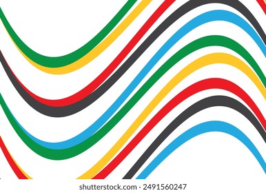 curve Colored vector lines on a white background.