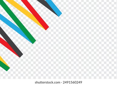 curve Colored vector lines on a white background.