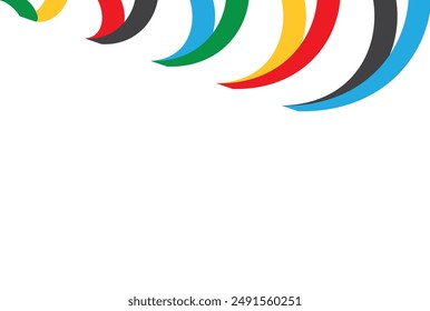 curve Colored vector lines on a white background.