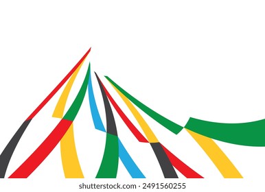 curve Colored vector lines on a white background.