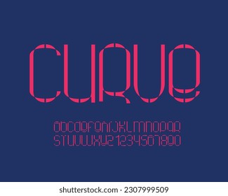 Curve Cutting designer font set