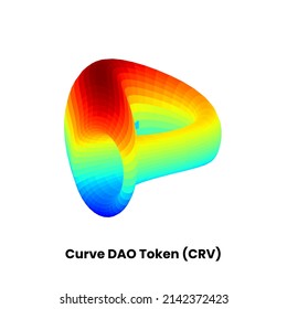 Curve DAO Token CRV crypto currency logo and symbol vector illustration. Decentralized finance concept virtual money. Can be used as icons, symbols, emblems and badges.  svg