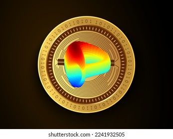  Curve DAO Token CRV crypto currency symbol and logo on gold coin. Virtual money concept token based on blockchain technology.  svg
