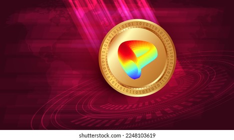 Curve DAO Token (CRV) crypto currency banner and background svg