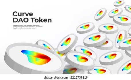 Curve DAO Token (CRV) cryptocurrency concept banner background. svg