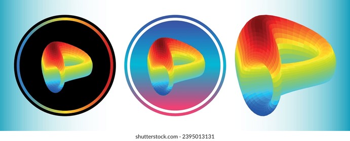 curve dao-crv cryptocurrency logo on abstract background. 3d illustrations.