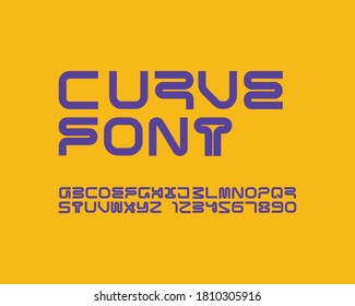 Curve Designer font set in vector format