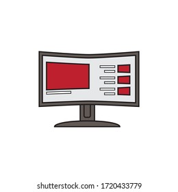 
Vector de escritorio curvo para jugadores