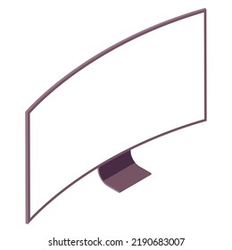 curve display isometric device icon