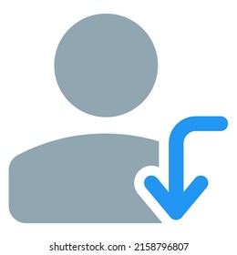 curve download arrow for user profile data download