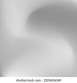 Curve Dynamic Monochromatic Grey Blurry Texture. Water Blurred Light Soft Background. Silver Aluminium Fluid Liquid Silver Swirl Gradient Mesh. Wavy Metallic Sky Calm Dark Gradient Backdrop.