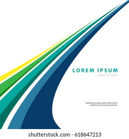 Curve Edges and Lines in Modern Graphic/Design Elements with Clean Minimal Style Background