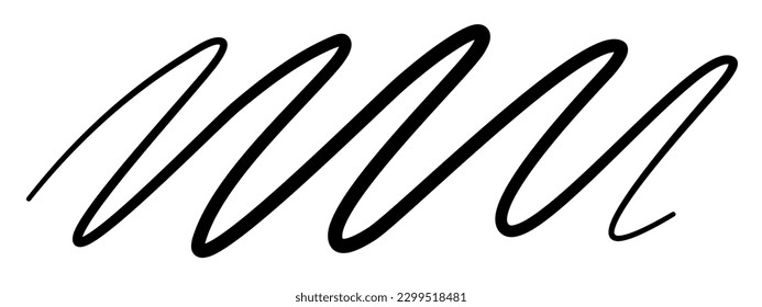 Diseño de elementos de curva, formas de doodle 