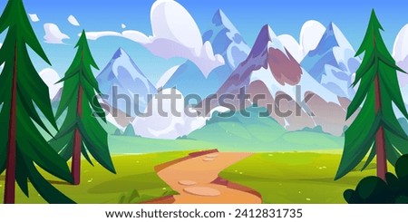 Similar – Image, Stock Photo Path in a rocky gorge