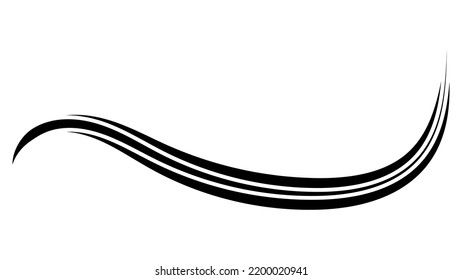 Curve Graceful Line Wavy Wave Calligraphic Stock Vector (Royalty Free ...