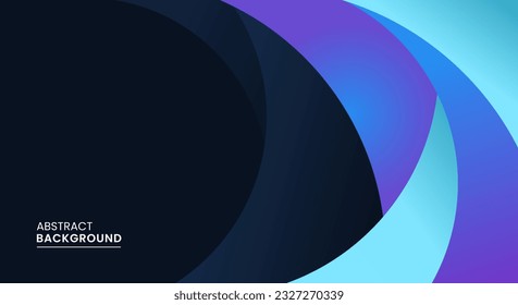 Curve gradient blue background design vector 