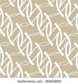The curve in a grid pattern, seamless vector background.