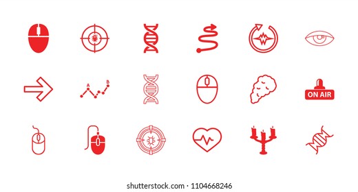 Curve icon. collection of 18 curve filled and outline icons such as open air, dna, mouse, candlestick, curved arrow, heartbeat. editable curve icons for web and mobile.