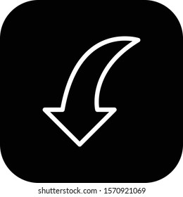 Curve icon isolated on abstract background

