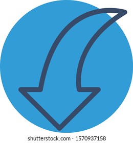 Curve icon isolated on abstract background
