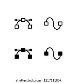 Curve Icon Logo Vector Symbol. Node Icon