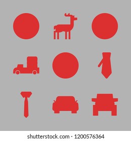curve icon set. vector set about suv, tie, car and antelope icons set.