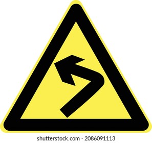 Curve to the left, Gallery of All Warning Signs, Road signs in China